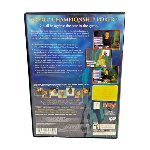 Crave World Championship Poker 1 and 2 Bundle (Sony PlayStation 2, 2004) 100% - Picture 7 of 7